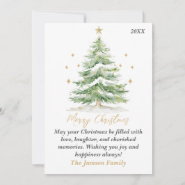 水エレガント色クリスマスツリーカード シーズンカード