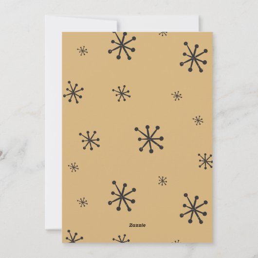 水エレガント色クリスマスツリーカード シーズンカード (裏面)