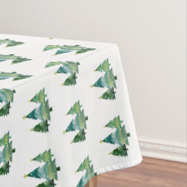 水エレガント色クリスマスツリーパターン テーブルクロス