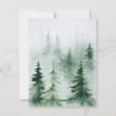 水エレガント色クリスマスツリーファミリーカード シーズンカード (裏面)