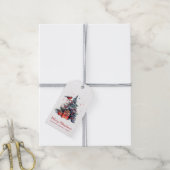 水エレガント色クリスマスツリーホリデイ ギフトタグ (より糸付き)