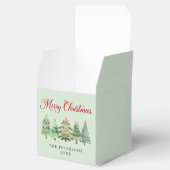 水エレガント色クリスマスツリーホリデーパーティー フェイバーボックス (オープン)