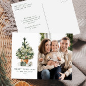 水エレガント色クリスマスツリー写真 シーズンポストカード