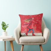 水エレガント色クリスマスツリー枕 クッション (椅子)