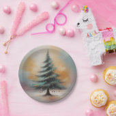 水エレガント色クリスマスツリー紙プレート ペーパープレート (パーティー)