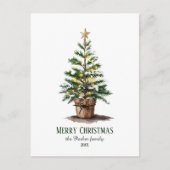 水エレガント色クリスマスツリー非写真 シーズンポストカード (正面)