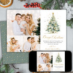 水エレガント色クリスマスツリー3 Photo Collage シーズンカード<br><div class="desc">モダン金ゴールドエレガント書道台本の水色クリスマスツリー3写真コラージクリスマスカード。このフェスティバルシンプルミニマル写真のクリスマスホリデーカードはかわいらし、3つのグリッド写真コラージュ、装飾金ゴールドボールと金ゴールド付きの水色のクリスマスツリー、と白の素敵な手でレタリングされたスワッシュテールフォントタイプです「メリークリスマス」グリーティング文字を備えている。反対側の黄金のグリッター"雪"のきらめく金ゴールド紙吹雪埃の緑。このフェスティバルカスタムフォトスパーソナライズされたクリスマスカードは、この冬の休暇のシーズンのあなたはの愛する人々を思い出す方法である考え。</div>