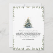 水エレガント色クリスマスツリー シーズンカード (裏面)