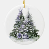 水エレガント色クリスマスツリー セラミックオーナメント (裏面)