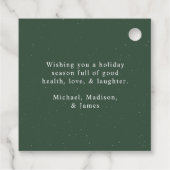 水エレガント色クリスマスツリー フェイバータグ (裏面)