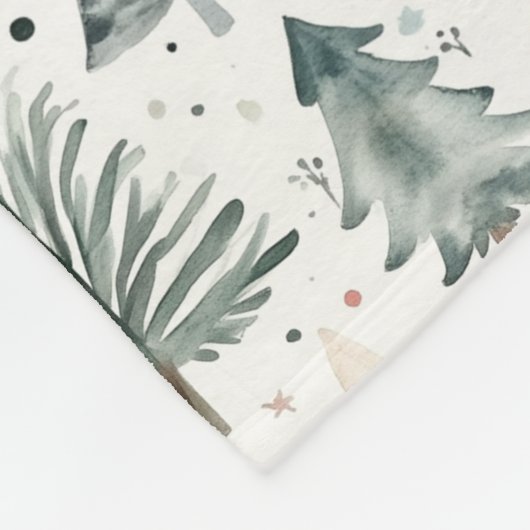 水エレガント色クリスマスニュートラル美学 フリースブランケット (角)