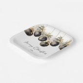 水エレガント色クリスマスバウブルズホリデーパーティー ペーパープレート (傾斜あり)