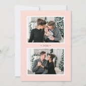 水エレガント色クリスマスバウブル4写真 シーズンカード (裏面)