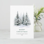 水エレガント色クリスマスパイン企業の木 シーズンカード (スタンド正面)