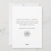 水エレガント色クリスマスパイン企業の木 シーズンカード (裏面)