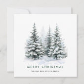 水エレガント色クリスマスパイン企業の木 シーズンカード (正面)