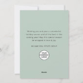 水エレガント色クリスマスパイン企業の木 シーズンカード (裏面)