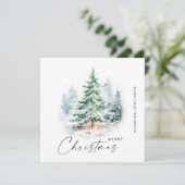 水エレガント色クリスマスパイン企業の木 シーズンカード (スタンド正面)