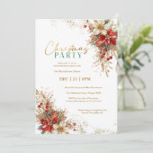 水エレガント色クリスマスパーティー 招待状 (スタンド正面)