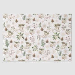 水エレガント色クリスマスホリデーパターン 薄葉紙