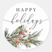 水エレガント色クリスマスラウンドステッカーラベル ラウンドシール