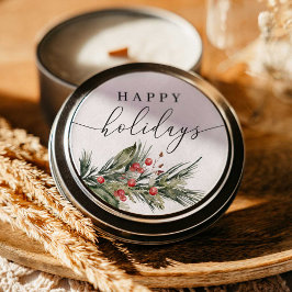 水エレガント色クリスマスラウンドステッカーラベル ラウンドシール