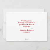 水エレガント色クリスマスリース写真 シーズンカード (裏面)