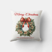 水エレガント色クリスマスリース クッション (裏面)