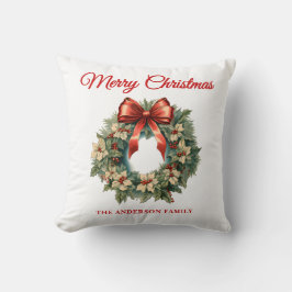 水エレガント色クリスマスリース クッション