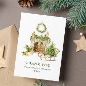 水エレガント色クリスマス企業の休暇 サンキューカード