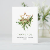 水エレガント色クリスマス企業の休暇 サンキューカード (スタンド正面)