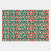 水エレガント色クリスマス喜び ラッピングペーパーシート (正面2)