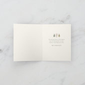 水エレガント色クリスマス松の木の非写真 シーズンカード (内部)