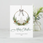 水エレガント色クリスマス組成企業の物 シーズンカード (スタンド正面)