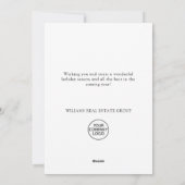 水エレガント色クリスマス組成企業の物 シーズンカード (裏面)