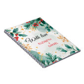 水エレガント色クリスマス結婚手帳 ノートブック (右側)