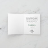 水エレガント色クリスマス装飾企業の サンキューカード (内部)