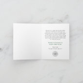 水エレガント色クリスマス装飾企業の サンキューカード (内部)