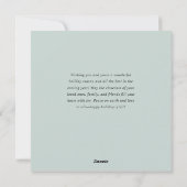 水エレガント色クリスマス装飾挨拶 シーズンカード (裏面)