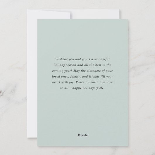 水エレガント色クリスマス装飾挨拶 シーズンカード (裏面)