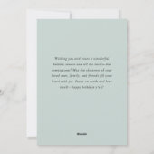 水エレガント色クリスマス装飾挨拶 シーズンカード (裏面)