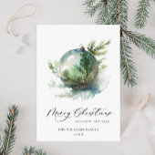 水エレガント色クリスマス装飾挨拶 シーズンカード