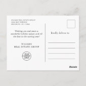 水エレガント色クリスマス飾りありがとう ポストカード (裏面)