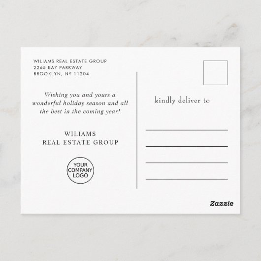 水エレガント色クリスマス飾りありがとう ポストカード (裏面)