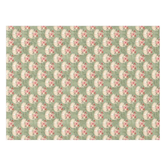 水エレガント色グリーンカボチャ金ゴールド幾何学模様 テーブルクロス (正面(横))