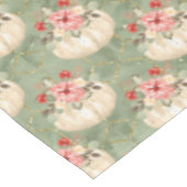 水エレガント色グリーンカボチャ金ゴールド幾何学模様 テーブルクロス (アングル)