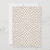 水エレガント色グリーンピンクドット結婚ズ 招待状 (裏面)