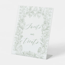 水エレガント色グリーンフローラルチノイスリーベビーsh 台座サイン