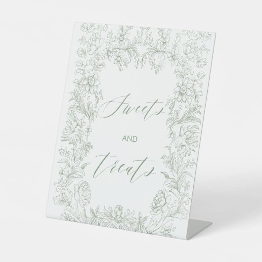 水エレガント色グリーンフローラルチノイスリーベビーsh 台座サイン (正面)