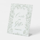 水エレガント色グリーンフローラ陳腐ベビー 台座サイン (正面)